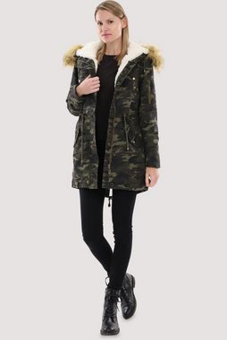 malito more than fashion Parka 81109 Winterjacke in Camouflage Military-Look mit Teddyfell