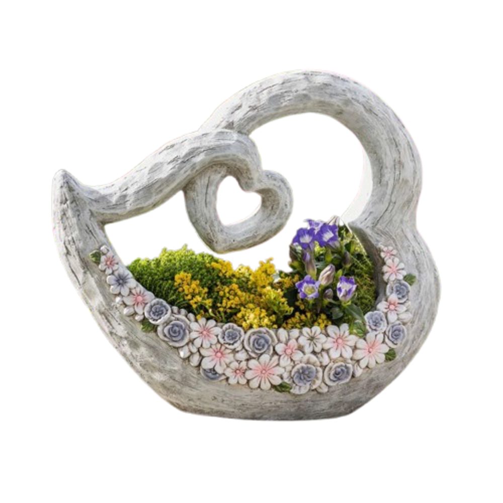 Blumentopf Herz Pflanzer Figur Garten Deko Pflanzschale Blumentopf Pflanzgefäß
