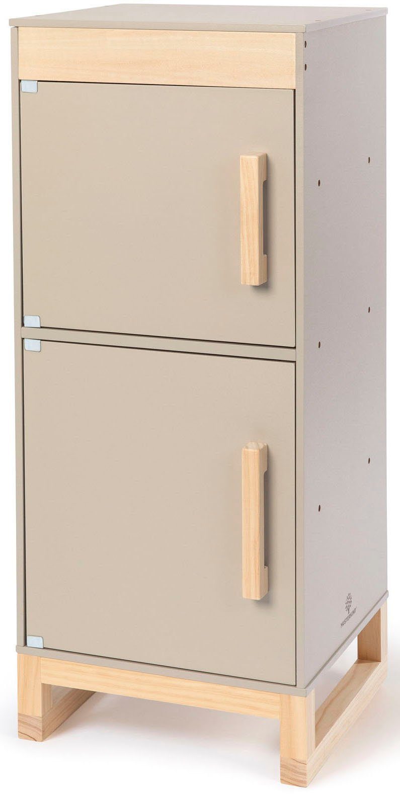 MUSTERKIND® Kinder-Kühlschrank Ficus, warmgrau/natur