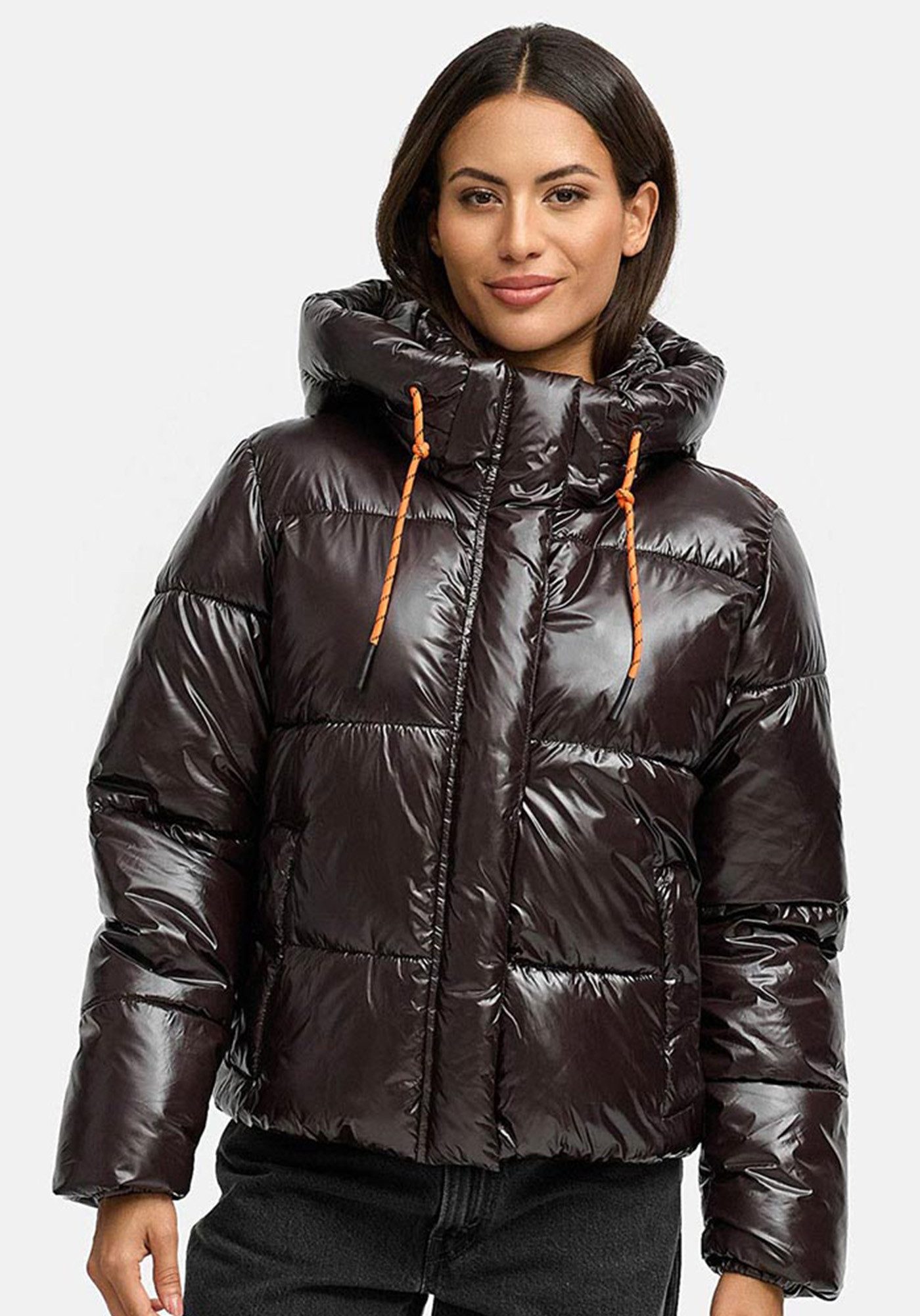 Marikoo Winterjacke Skyraa Leicht glänzendes Obermaterial mit moderner Steppung – Bild 2 von 5