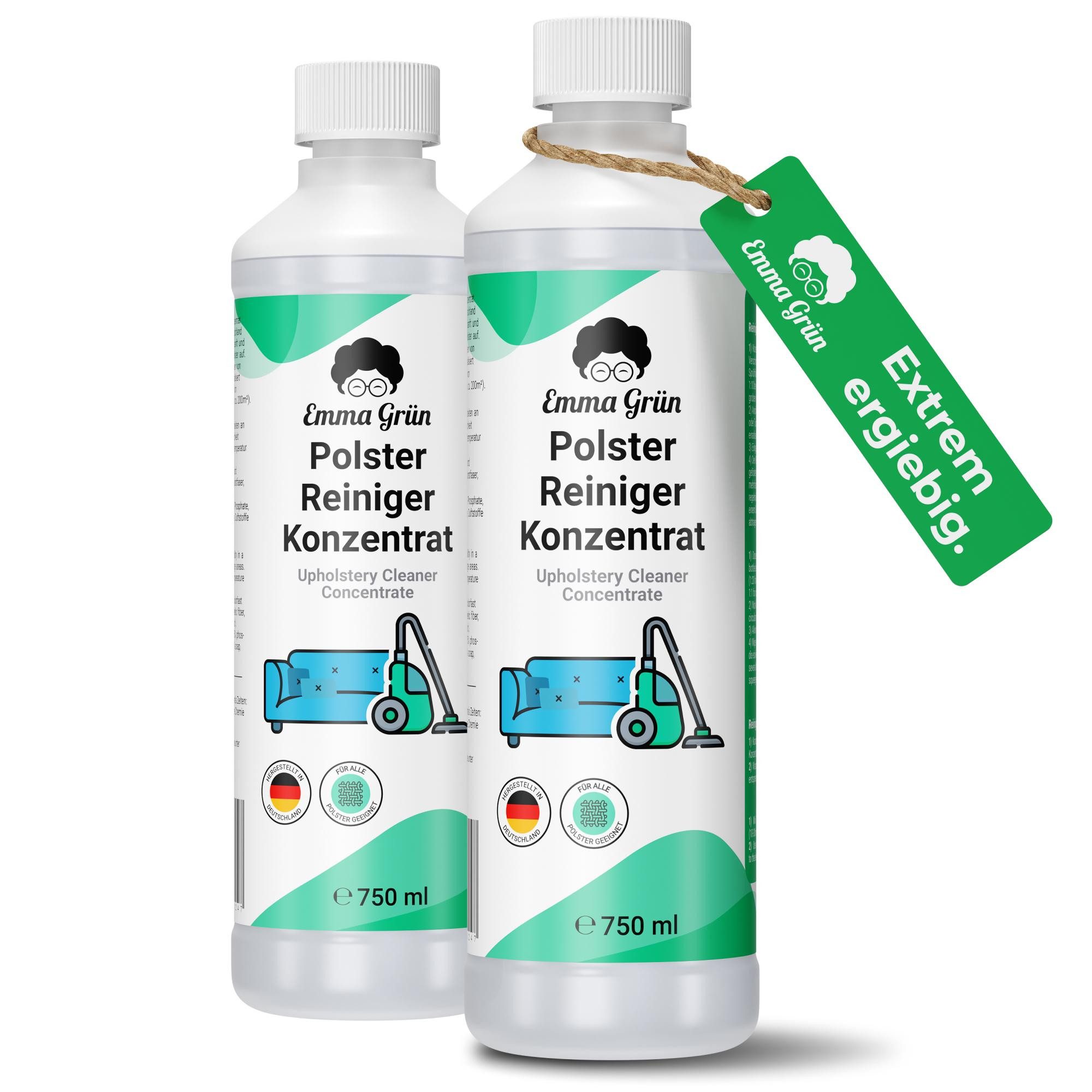 Emma Grün Sofa Reiniger Konzentrat Polsterreiniger (1x Polster Konzentrat 750 ml, 2x Polster Konzentrat 750 ml, 5x Polster Konzentrat 750 ml)