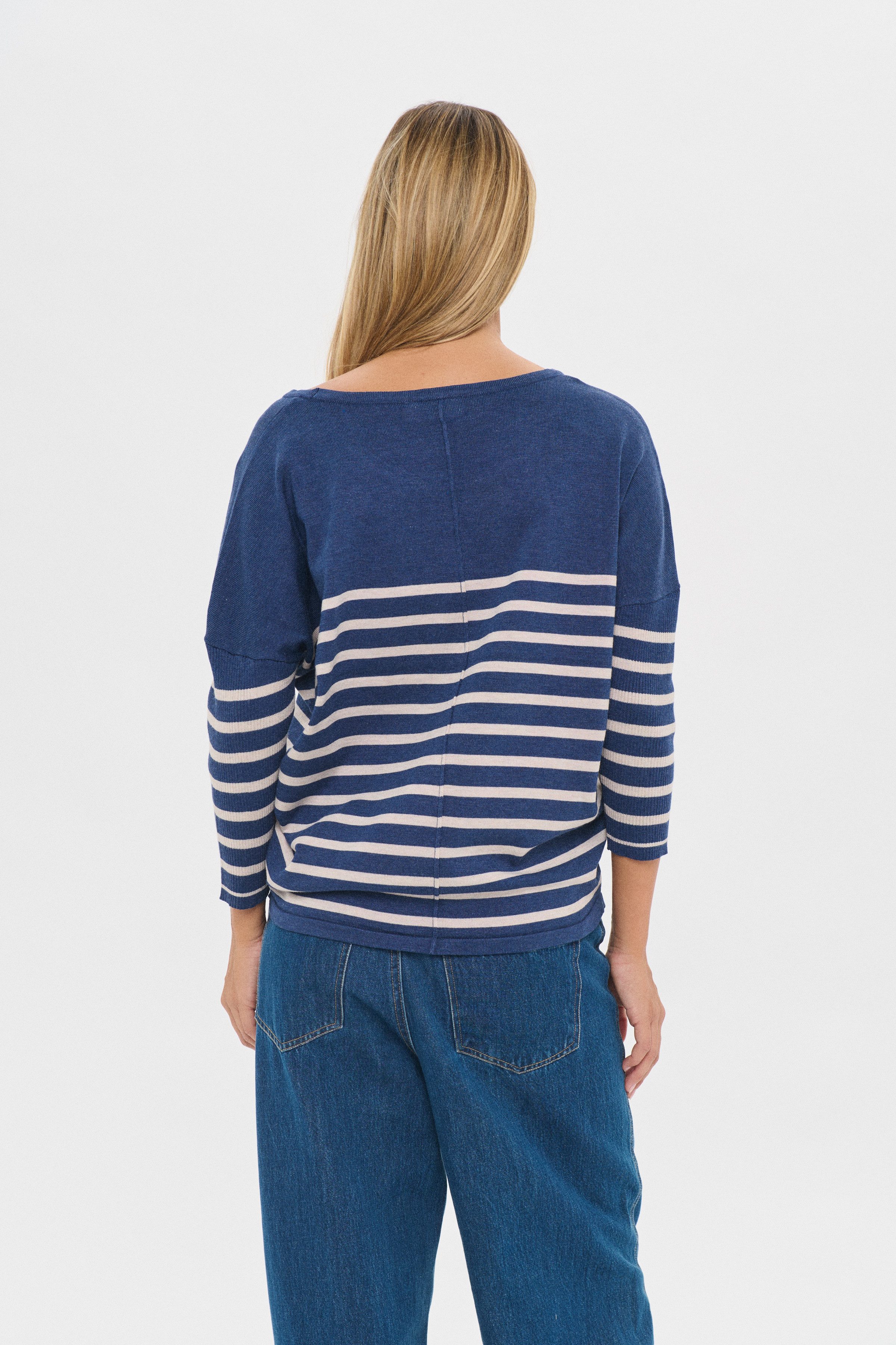 Saint Tropez Strickpullover MilaSZ R-neck Stripe günstig online kaufen