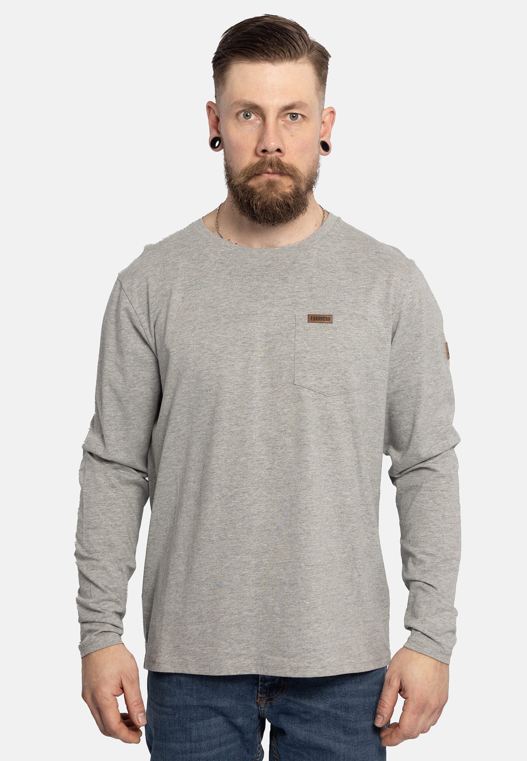 FORSBERG Sweatshirt Longsleeve mit Brusttasche