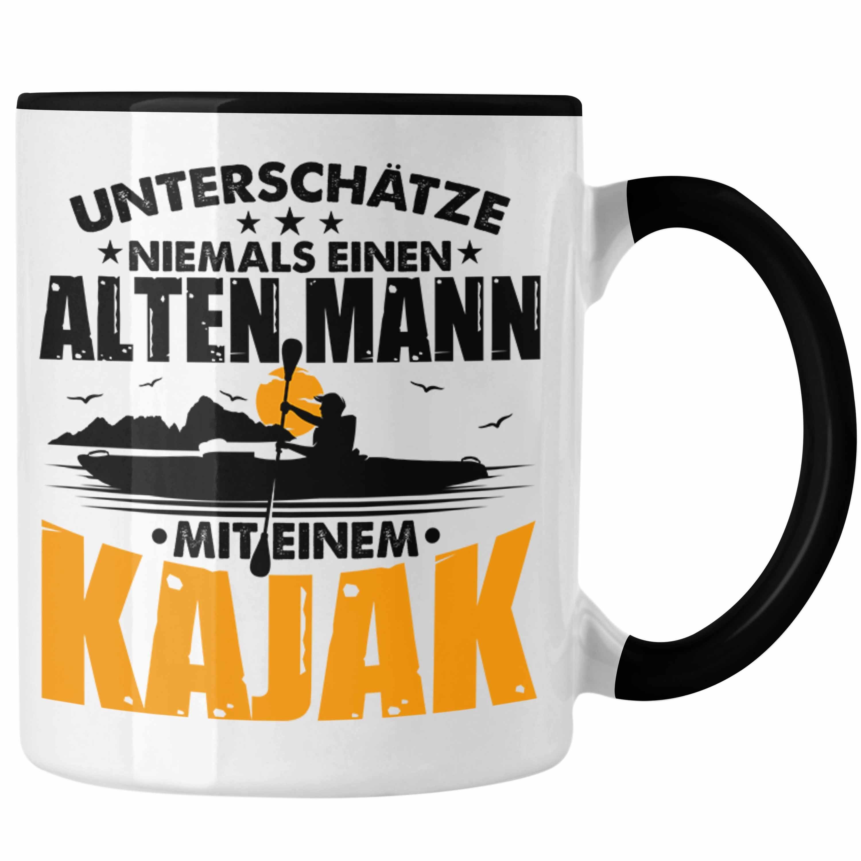 Trendation Tasse Trendation - Kajak Tasse Geschenk Kajak-Fahrer Geschenkidee Evolution Geburtstag Überraschung