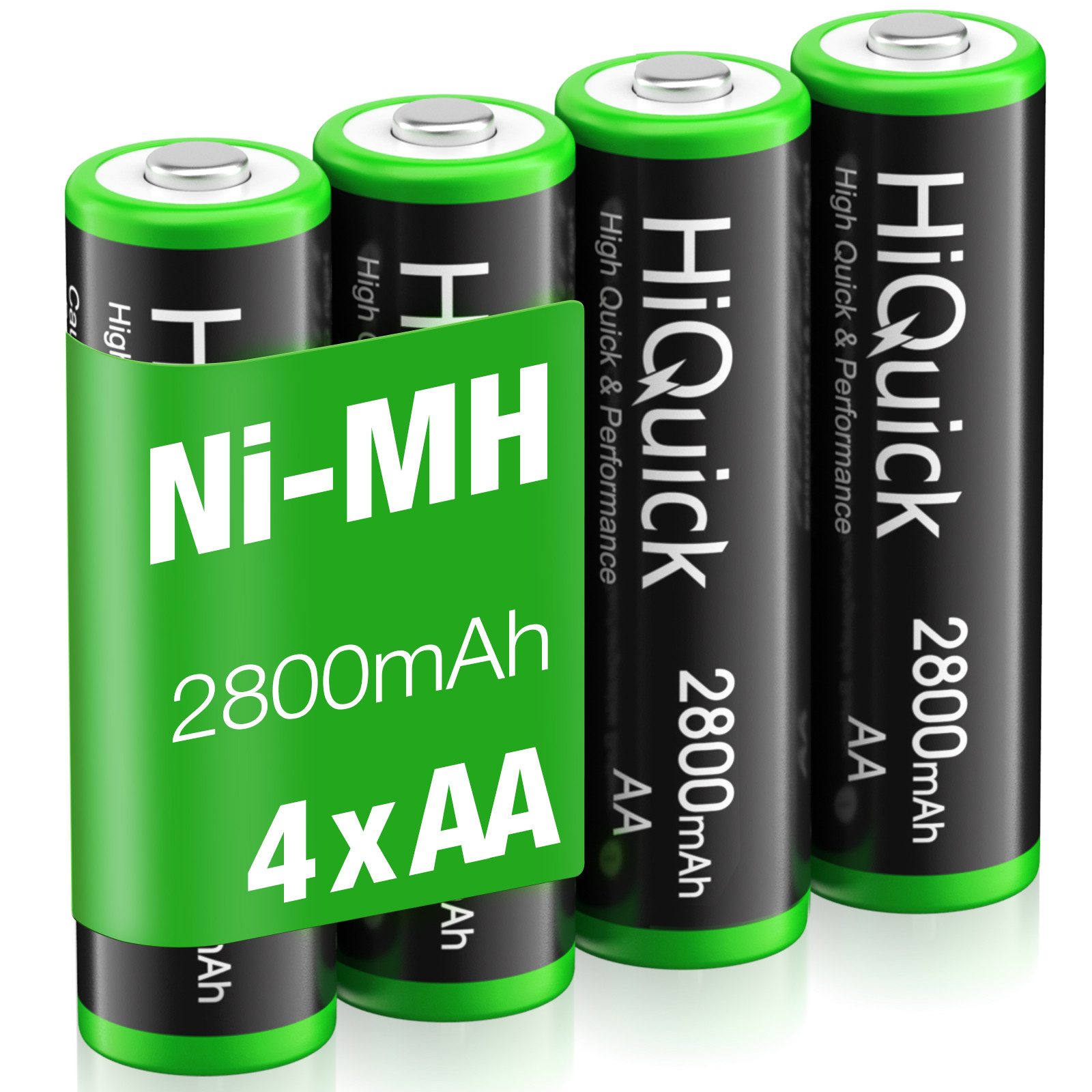 EBL Akku AA Mignon 2800mAh 4/8/16 Stück - Wiederaufladbare Batterien AA Akku (1,2 V)