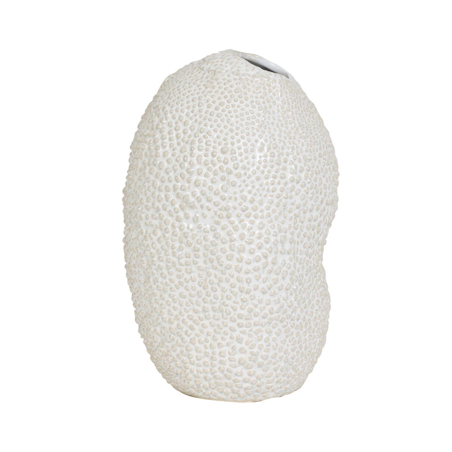 Living Ø18x28 crème-weiß & Keramik Dekovase Light Vase Living cm KYANA & Light