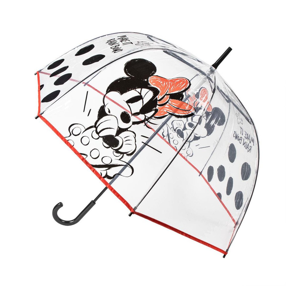 Cerda Langregenschirm Disney Mickey Mouse Regenschirm ⌀ 71 cm Leichter Kuppel-Schirm, Wetterfest