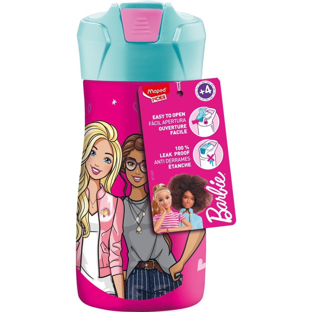 MAPED Trinkflasche Maped Trinkflasche Barbie 430ml Edelstahl