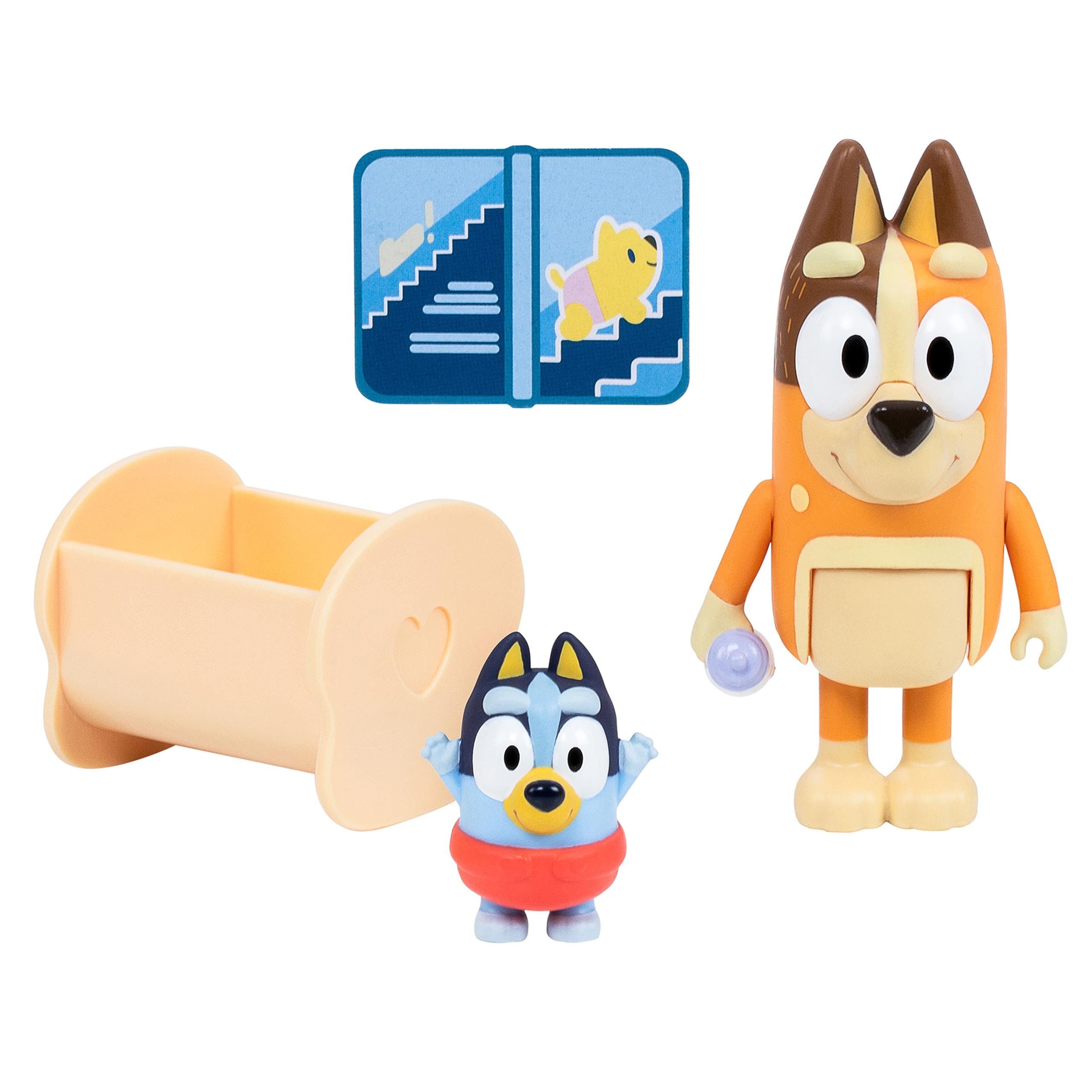 Bluey Spielfigur Bluey Figurensatz BABY BLUE und CHILLI, Kinder-Figuren 3+ BLU17616_