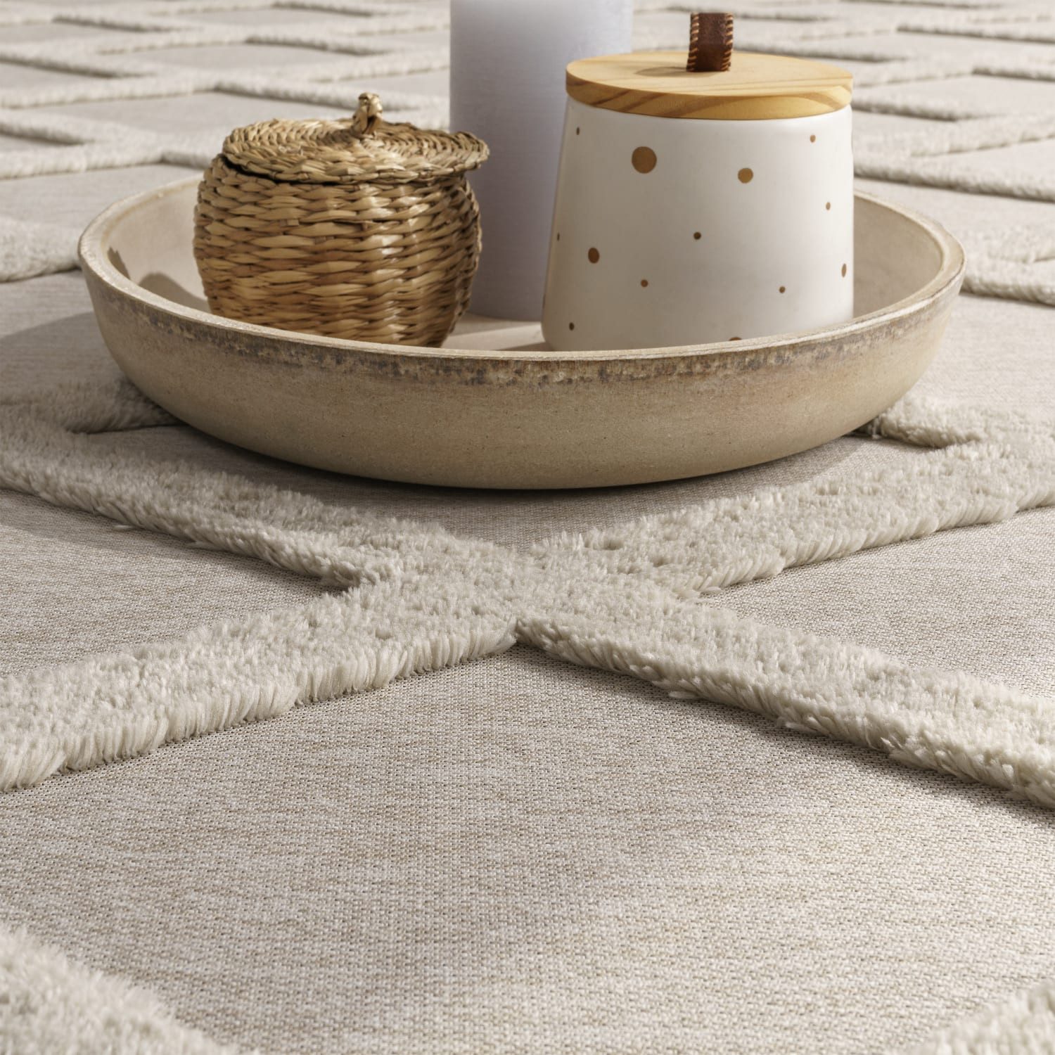 KADIMA DESIGN Teppich waschmaschinenwaschbar Rauten Küche, Flur Waschbarer günstig online kaufen