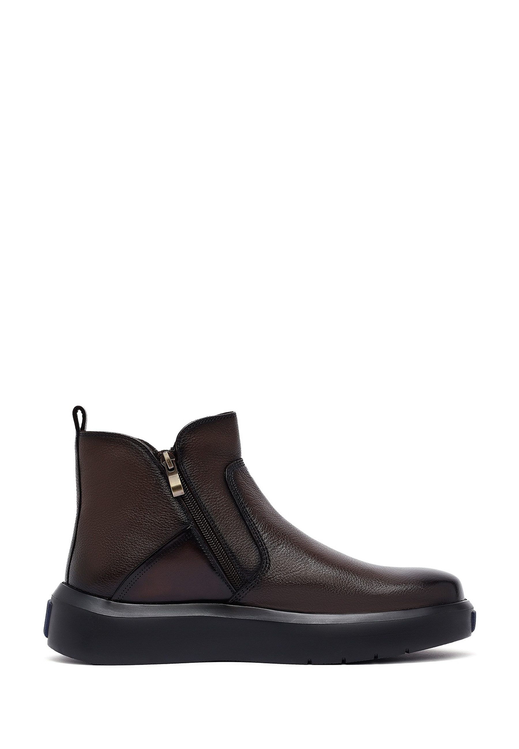 Derimod Lederstiefel Ankleboots Echtes Leder, Seitenreißverschluss, EVA-Sohle, Textilfutter