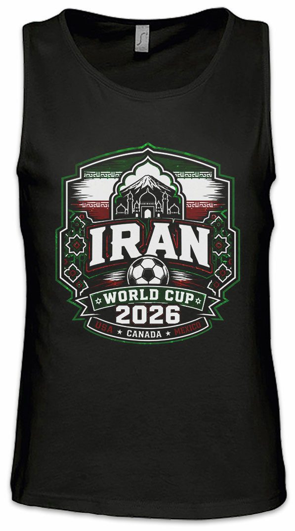 Urban Backwoods Tanktop Team Iran 1 Ärmelloses T-Shirt Melli Persia Cheetahs Fußball WM Soccer Football Turnier 2026 Weltmeisterschaft