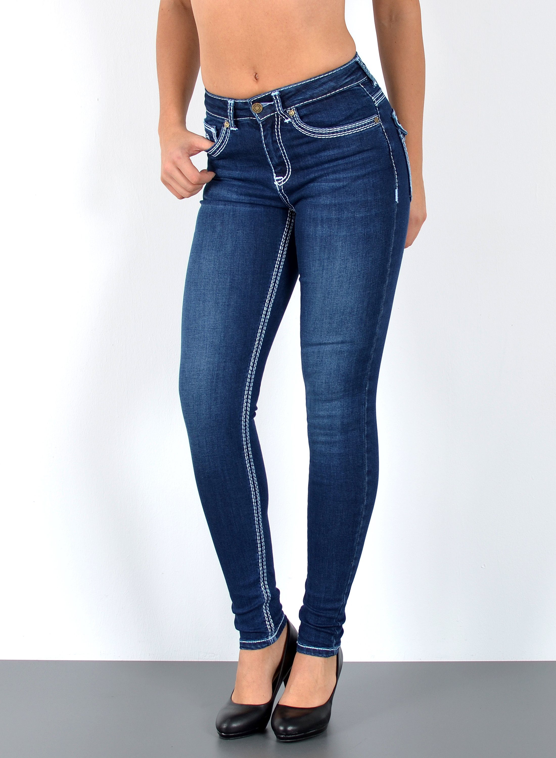 ESRA Skinny-fit-Jeans Jeans Damen Skinny Hose günstig online kaufen
