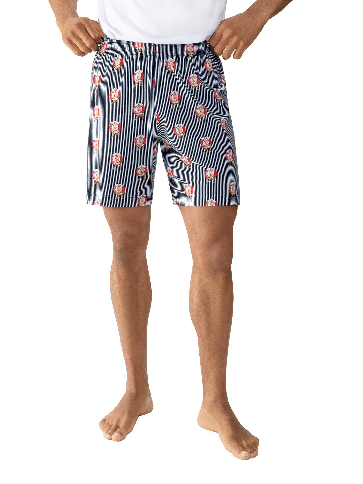 Mey Pyjamahose Mey Hose kurz 31198 yacht blue (1 Stück, 1-tlg., 1 Stück)