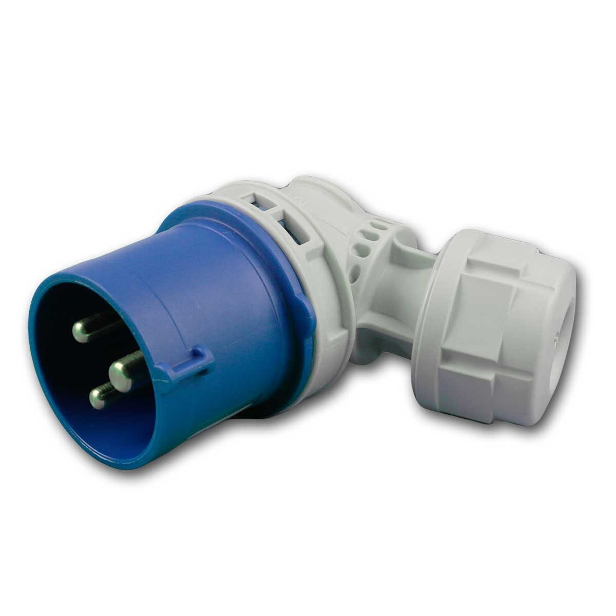 ABL Вилка cee CEE Winkel-Stecker, 230V/16A, blau, 3-polig, IP44