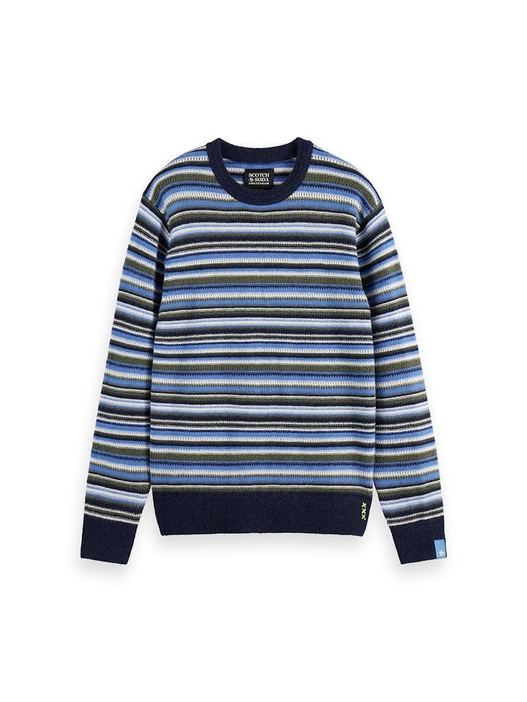 Scotch & Soda Rundhalspullover Soft knit striped regular fit