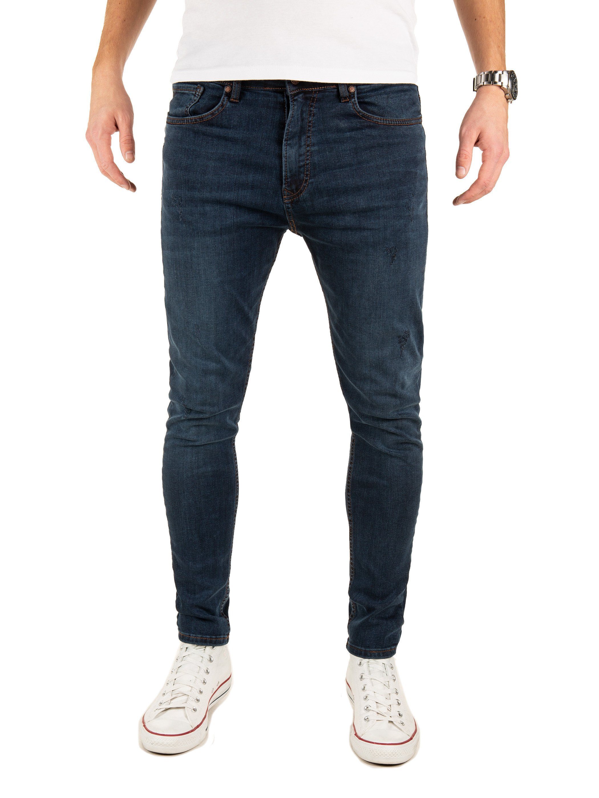 Pittman Slim-fit-Jeans PITTMAN - Jeans Sexey mit Stretch-Anteil Blau (dark sapphire 194020)