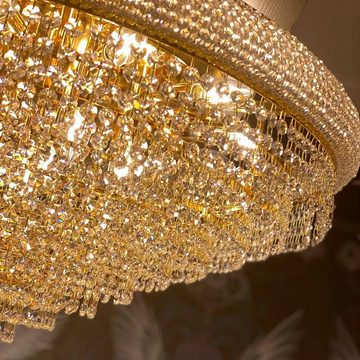 PGA-Lights Deckenleuchte Kristall Deckenleuchte Granada Gold gefertigt aus Kristallen