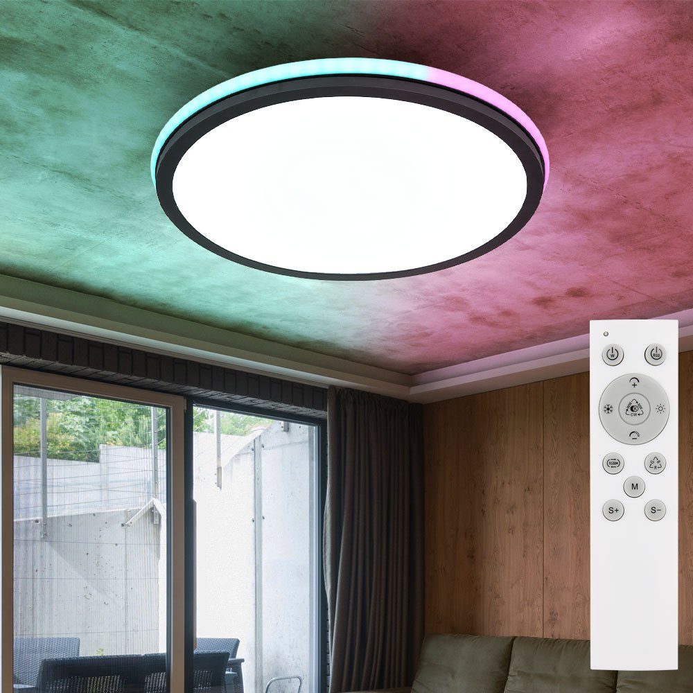 Globo LED Deckenleuchte, Deckenleuchte Fernbedienung LED Dimmbar RGB Farbwechsler