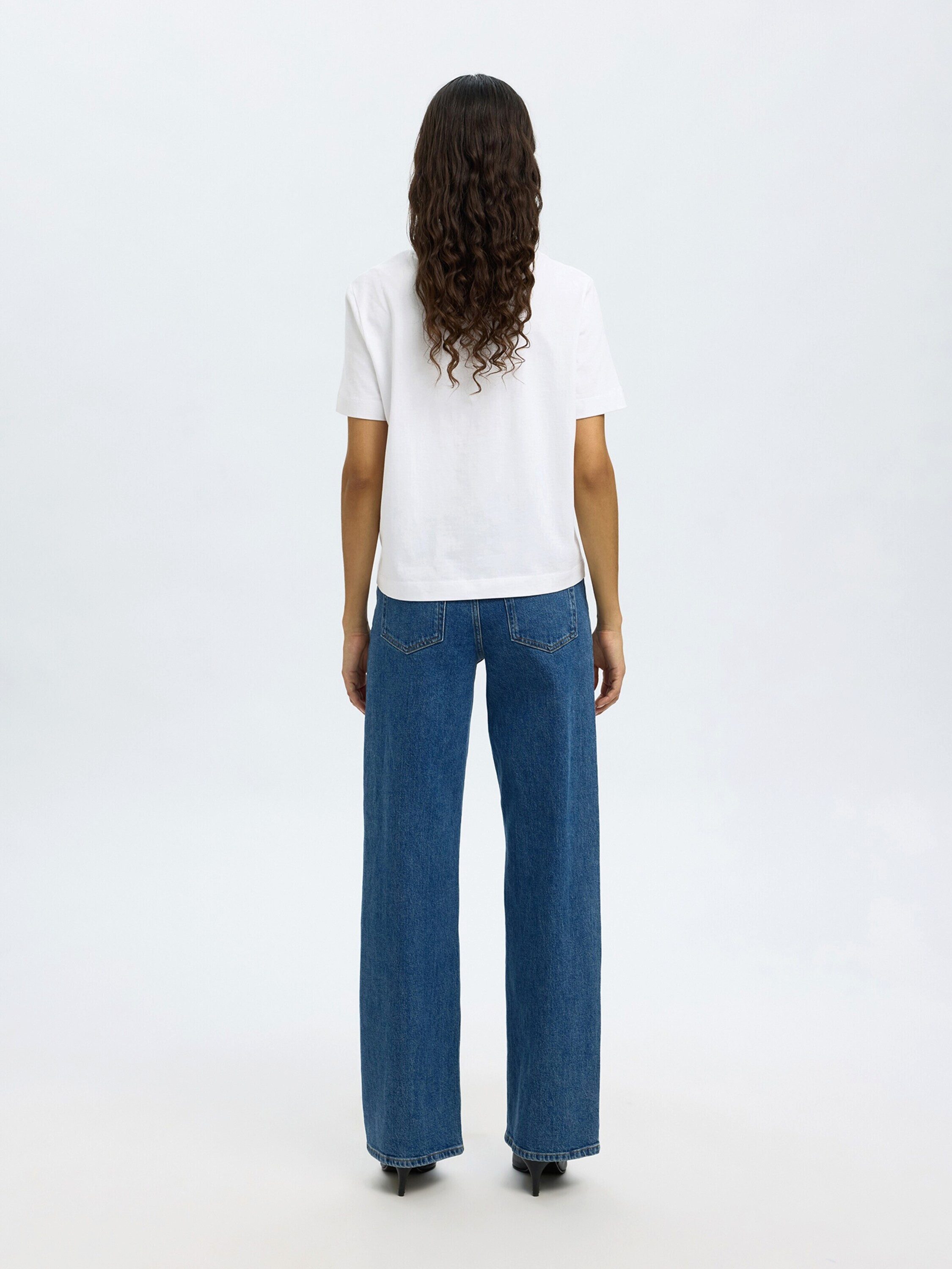 Selected Weite Jeans SLFBea-Kori (1-tlg) Plain/ohne Details