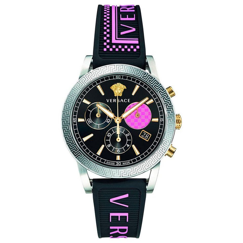Versace Chronograph Swiss Made Uhr Sport Damen NEU VELT00619 Chronograph Tech