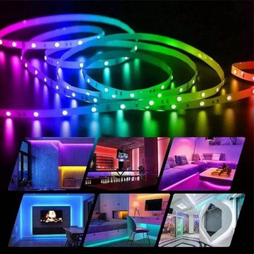 LANOR LED Stripe RGB Streifen,Lichterketten,LED Strip,Infrarot-Lichterkette,44 Tasten