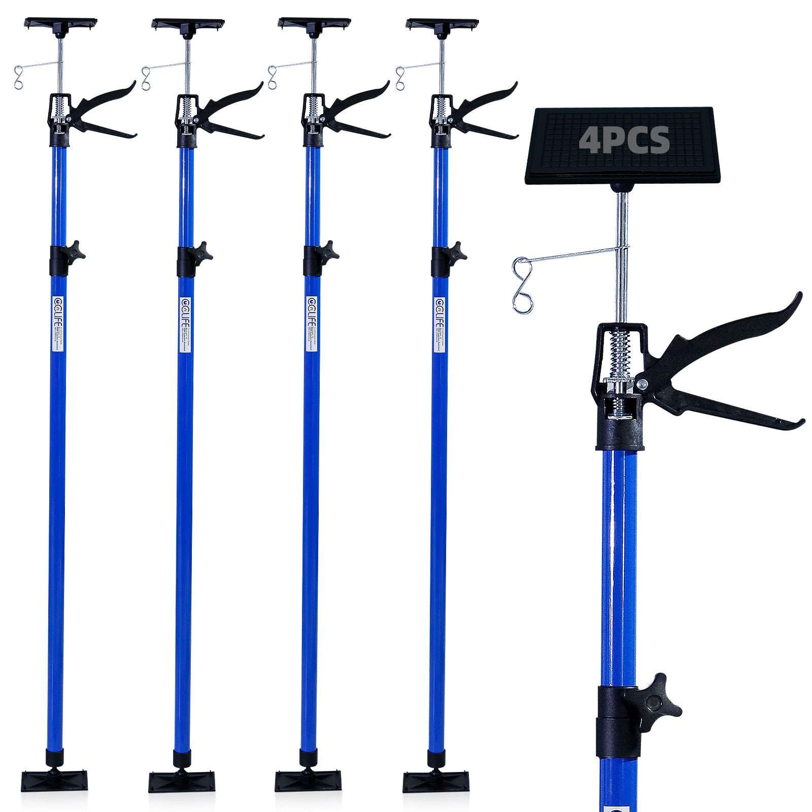 CCLIFE Klemmen Deckenstütze Montagestütze Einhandstütze Bis 30 kg, (4-St)