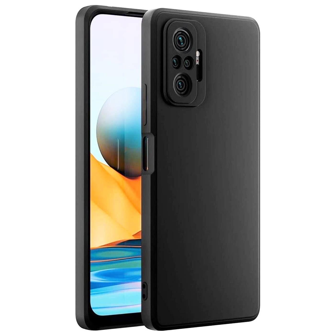 CoolGadget Handyhülle Black Series Handy Hülle für Xiaomi Redmi Note 10 Pro 6,67 Zoll, Edle Silikon Schlicht Schutzhülle für Xiaomi Redmi Note 10 Pro Hülle