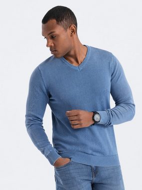 OMBRE V-Ausschnitt-Pullover Pullover für Männer mit Rundhalsausschnitt