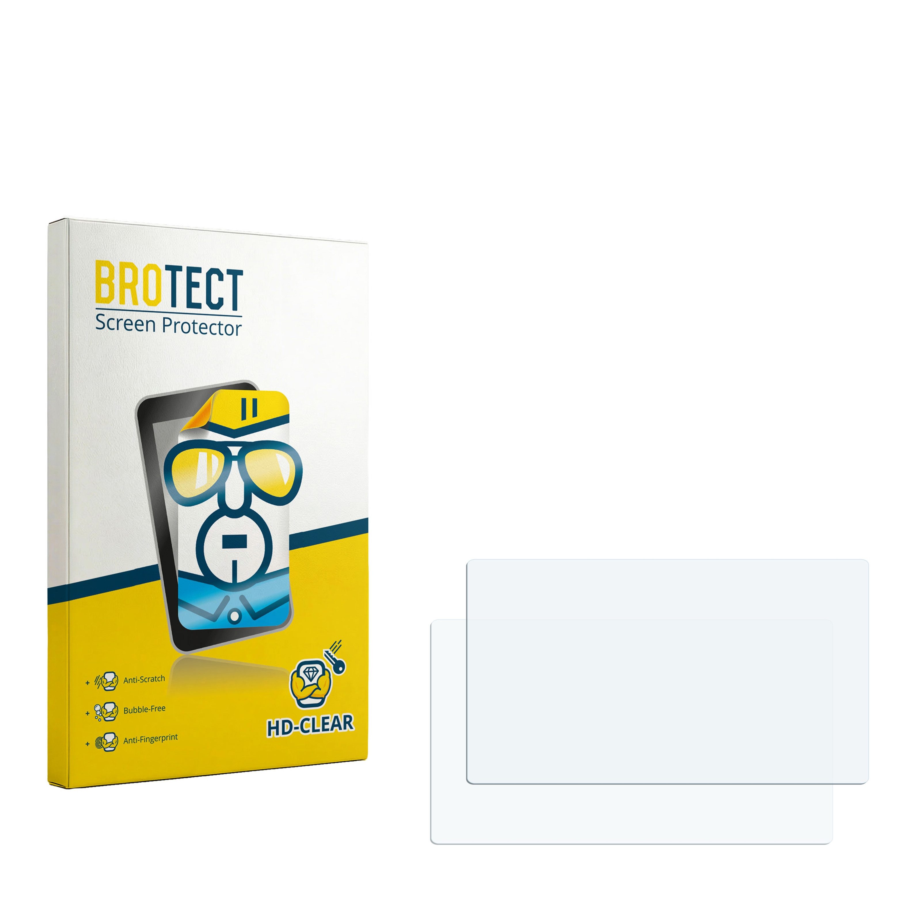 BROTECT Displayschutzfolie Schutzfolie für ifm DX2045, 2 Stück, Displayschutz Schutz Folie Klar Transparent