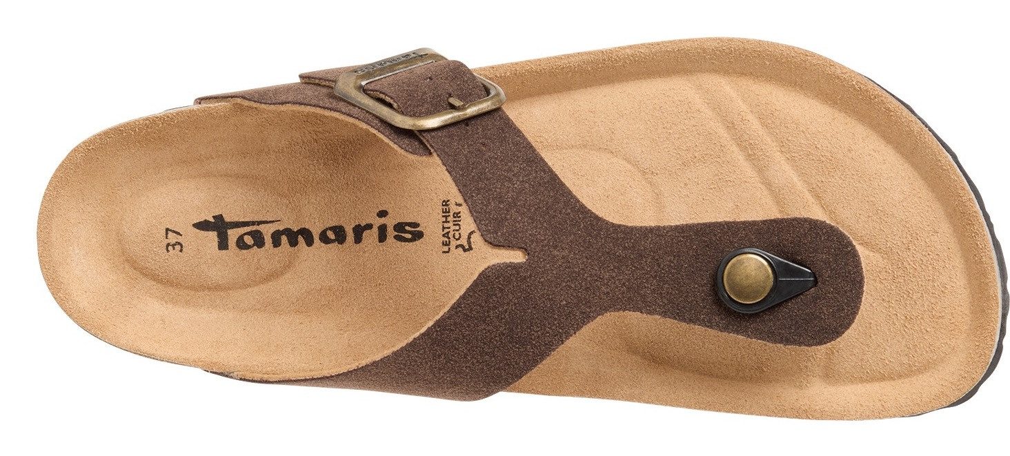 Tamaris Zehentrenner Sommerschuh, Schlupfschuh mit angenehmen Zehensteg