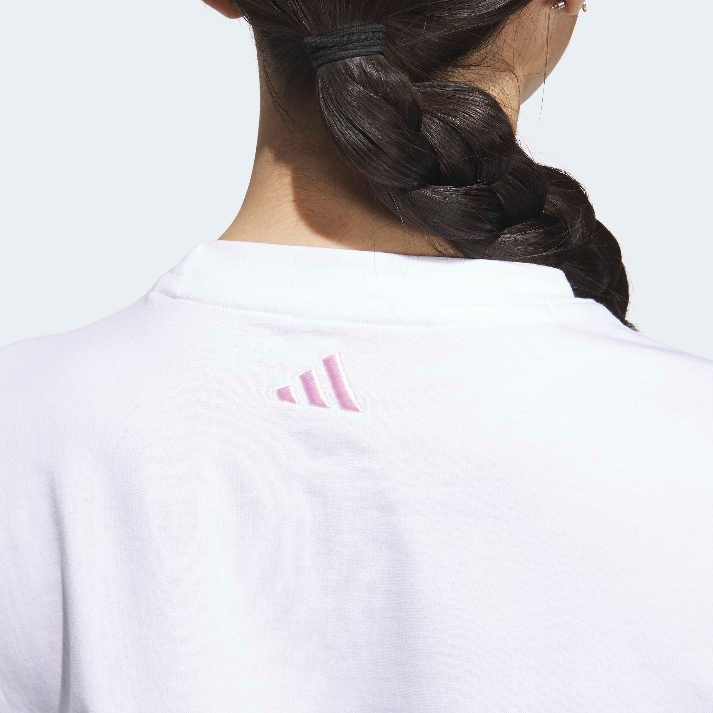 adidas Sportswear T-Shirt SEASONAL ESSENTIALS CUPCAKE GRAPHIC sportlicher Stil, ohne Verschluss, mit Cupcake-Motiv