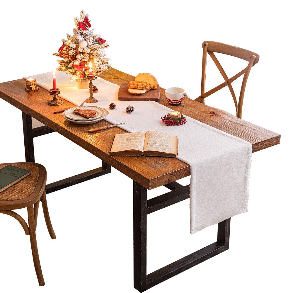 BYSURE Tischläufer (1-tlg), Tischläufer Weiß Weihnachten günstig online kaufen