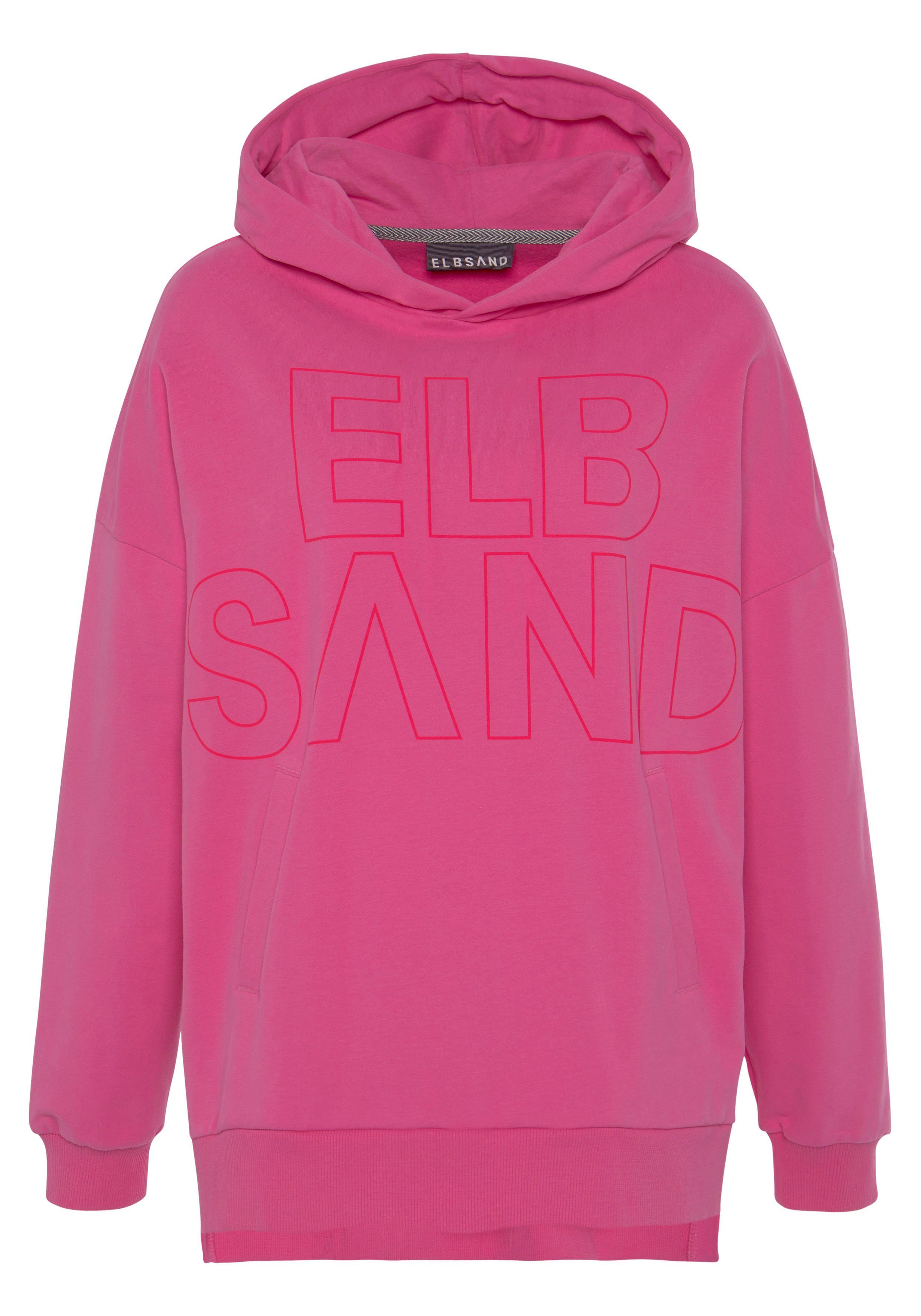Elbsand Kapuzensweatshirt Lioba im Oversize-Fit pink