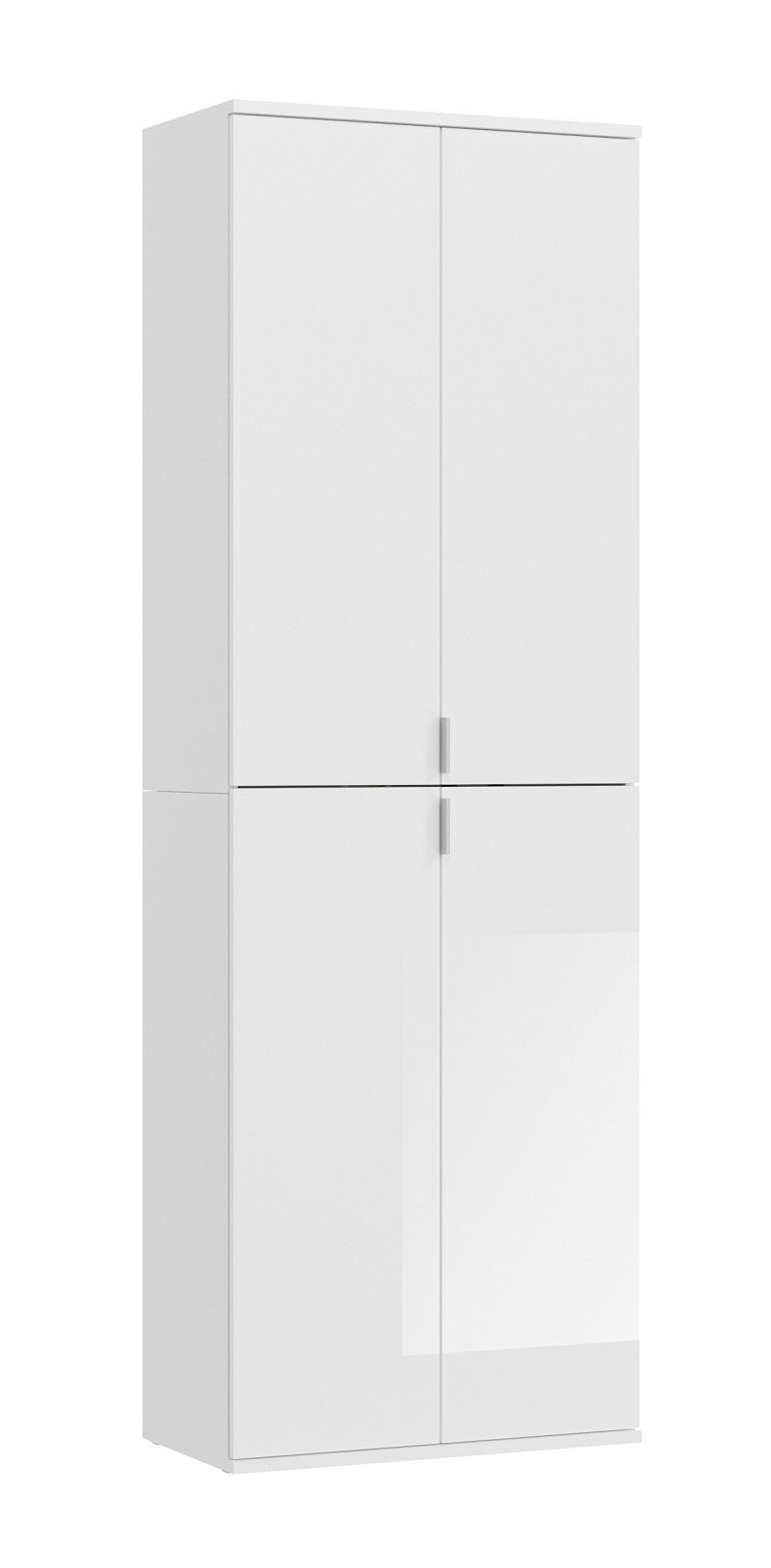 xonox.home Kleiderschrank Garderobenschrank Projekt X 2, Kombination, weiß Hochglanz 3-teilig