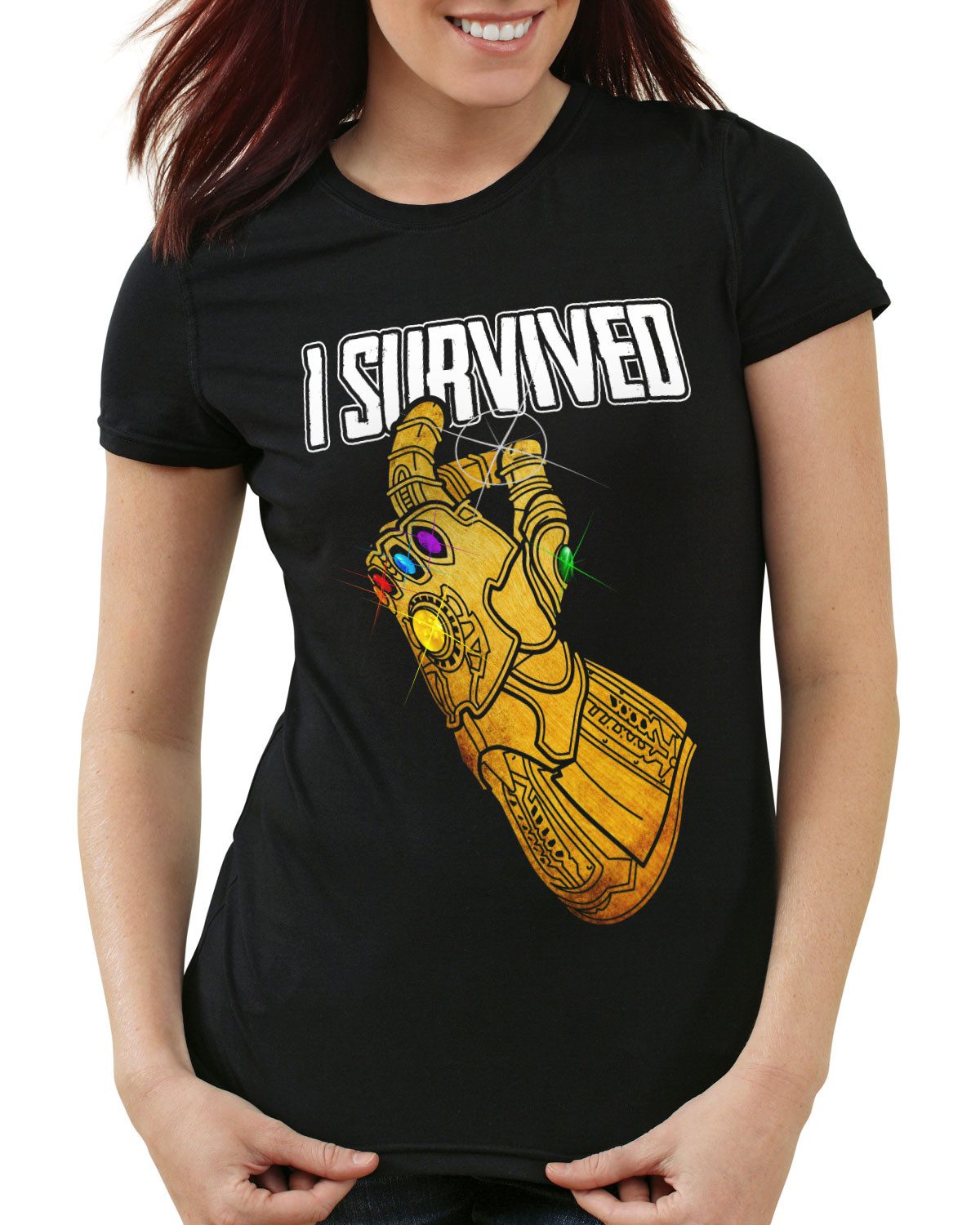style3 T-Shirt I survived Avengers infinity war captain america thanos war avengers