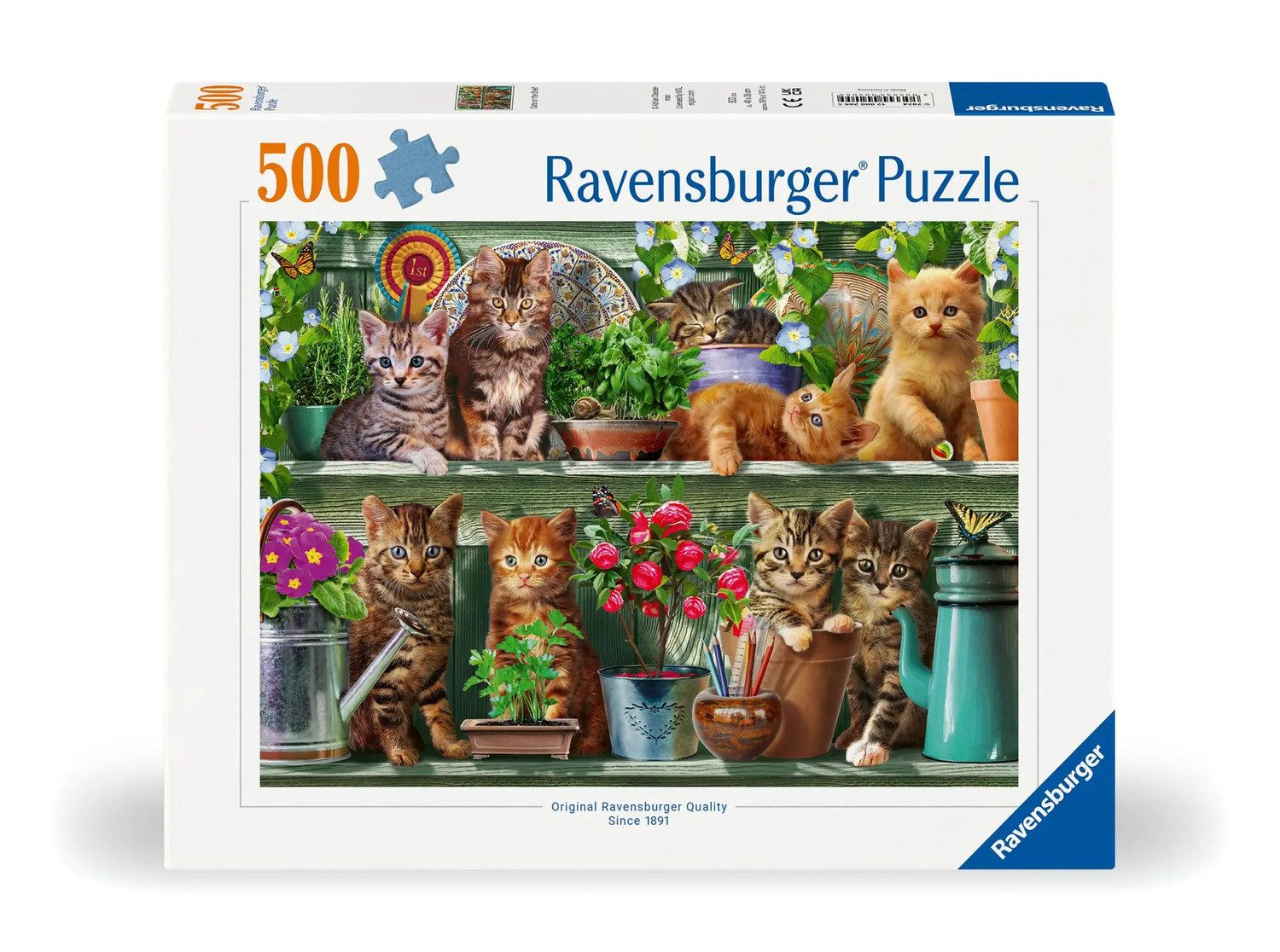 Ravensburger Puzzle 500 Teile - Katzen im Regal, 500 Puzzleteile günstig online kaufen