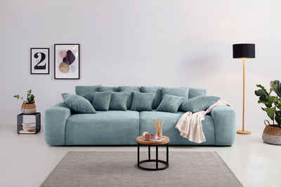 Home affaire Big-Sofa Glamour, Boxspringfederung, Breite 302 cm, Lounge Sofa mit vielen losen Kissen