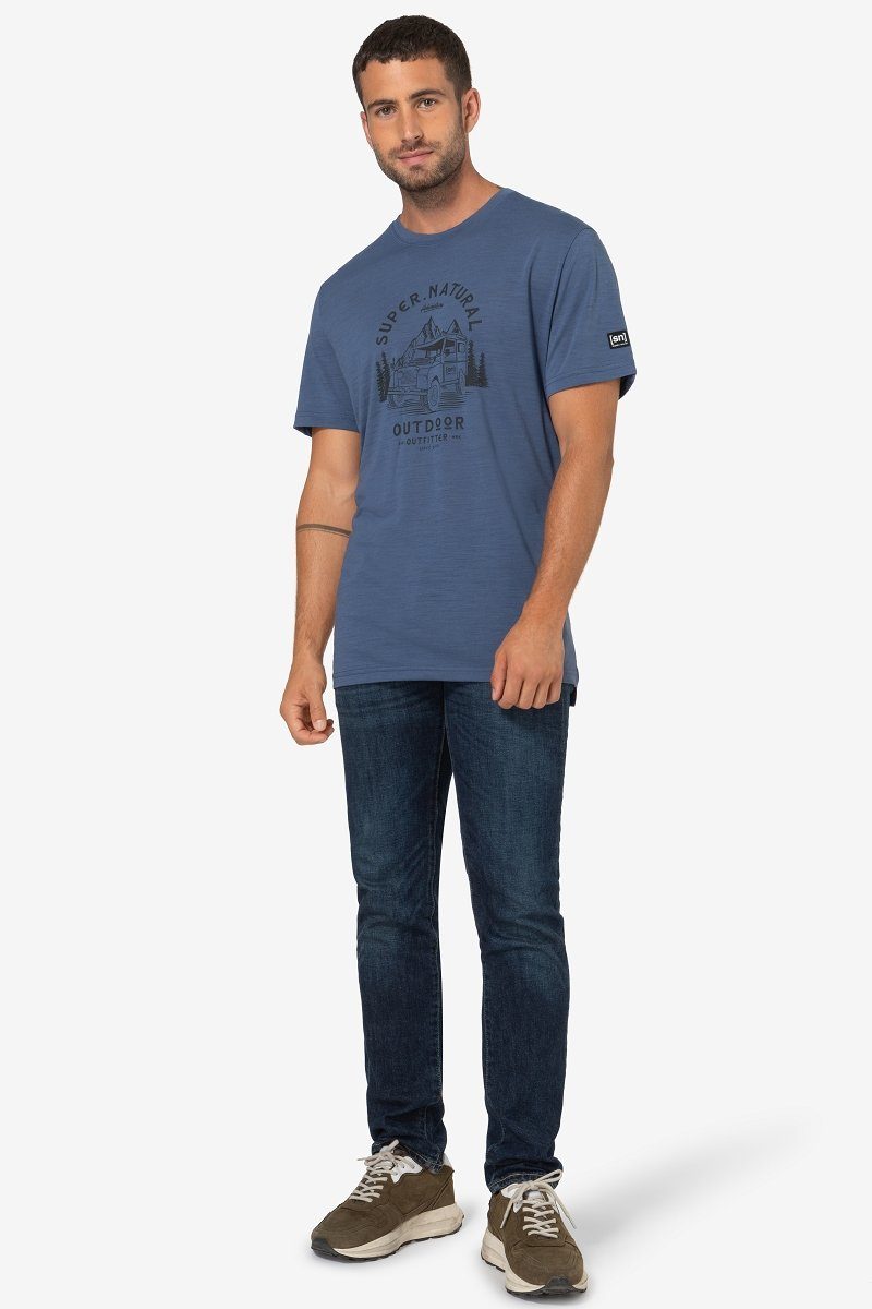 SUPER.NATURAL Print-Shirt für Herren, kurzam aus günstig online kaufen
