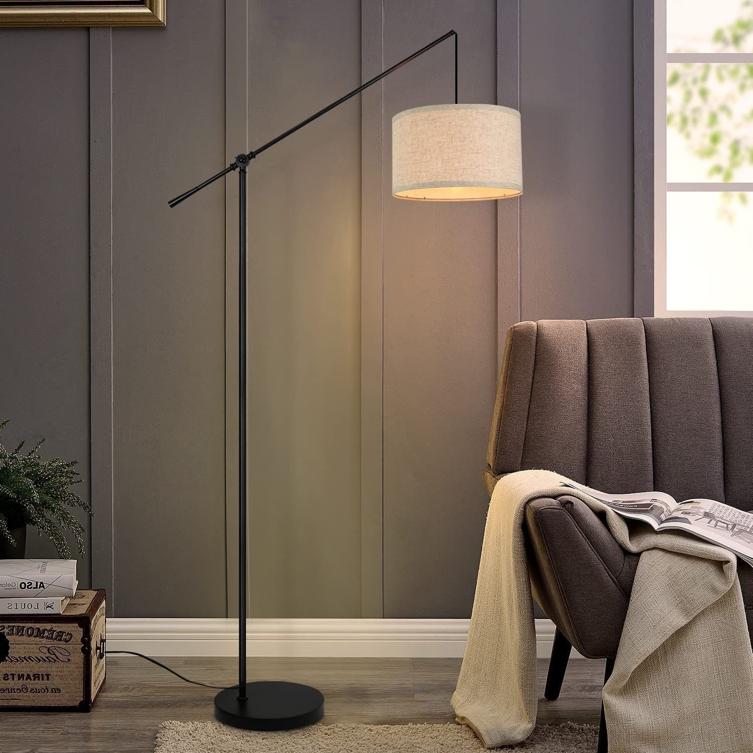 Nettlife Stehlampe Wohnzimmer Stoffschirm E27 Modern günstig online kaufen