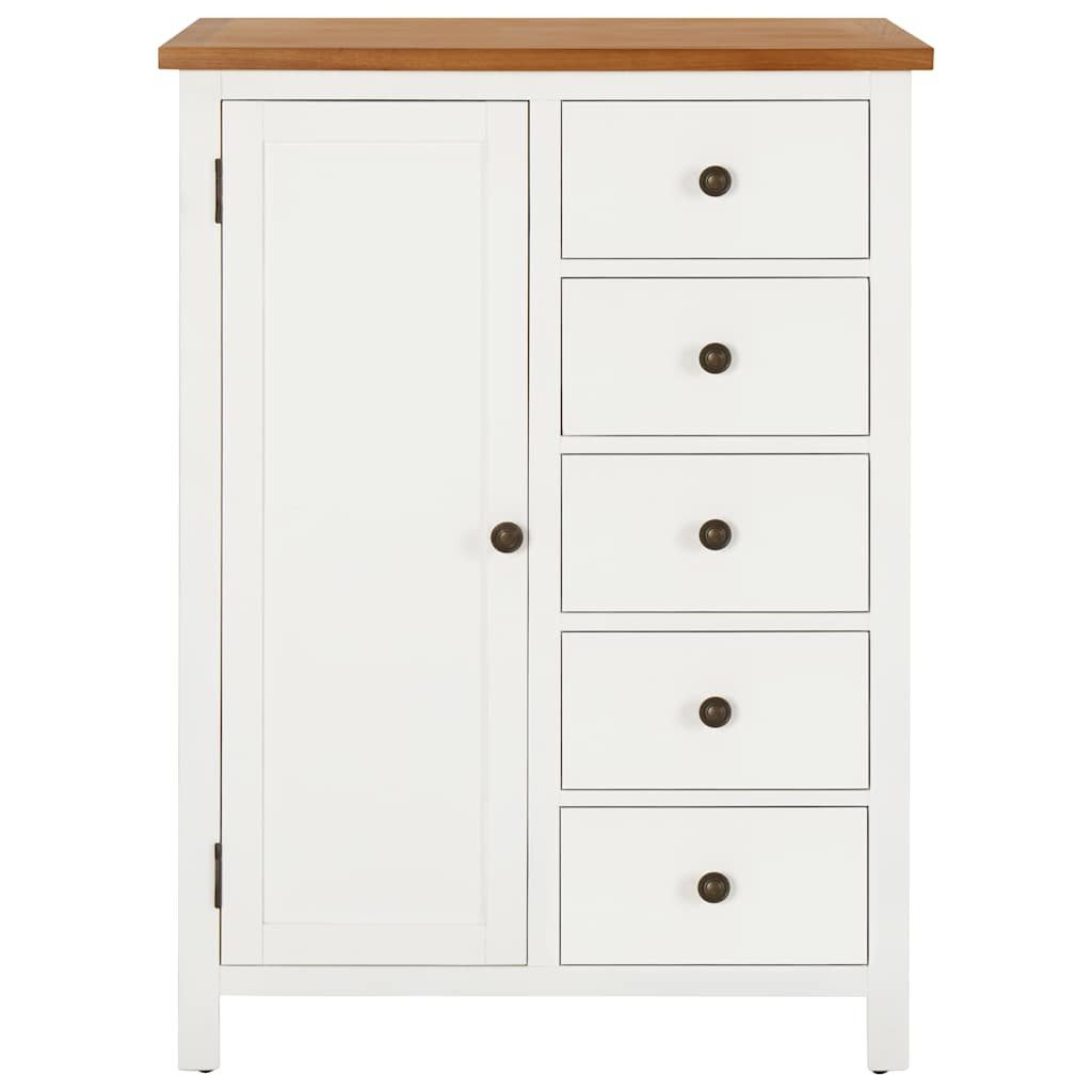 vidaXL Sideboard Kleiderschrank 76x52x105 cm Eiche Massivholz (1 St)