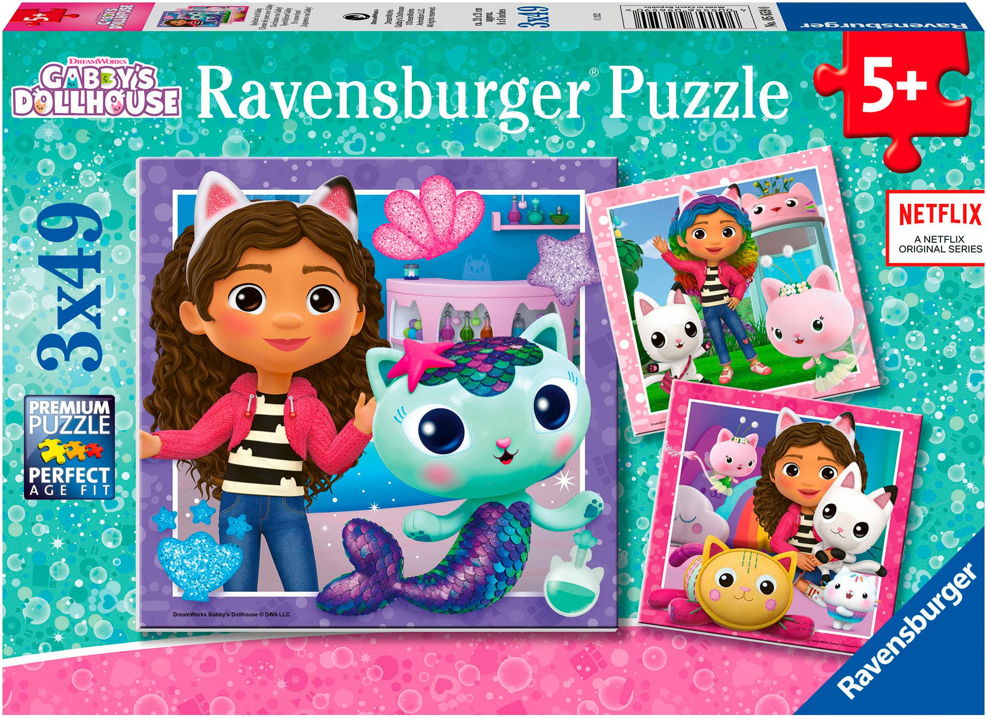 Ravensburger Puzzle Spielzeit mit Gabby, 147 Puzzleteile, 3 x 49 Teile, Mad günstig online kaufen