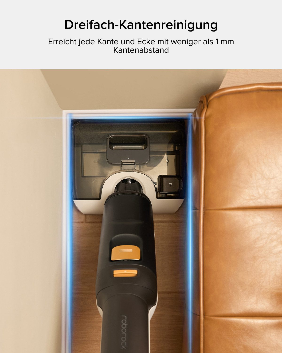 Roborock Nass-Trocken-Akkusauger F25 BX kabelloser Staubsauger und Mopp in einem mit 20.000 Pa, 200 W, Nass Trockensauger, 20.000 Pa,180° fach absenkbar, 90°C Heißluft-Schnelltrocknung & Selbstreinigung