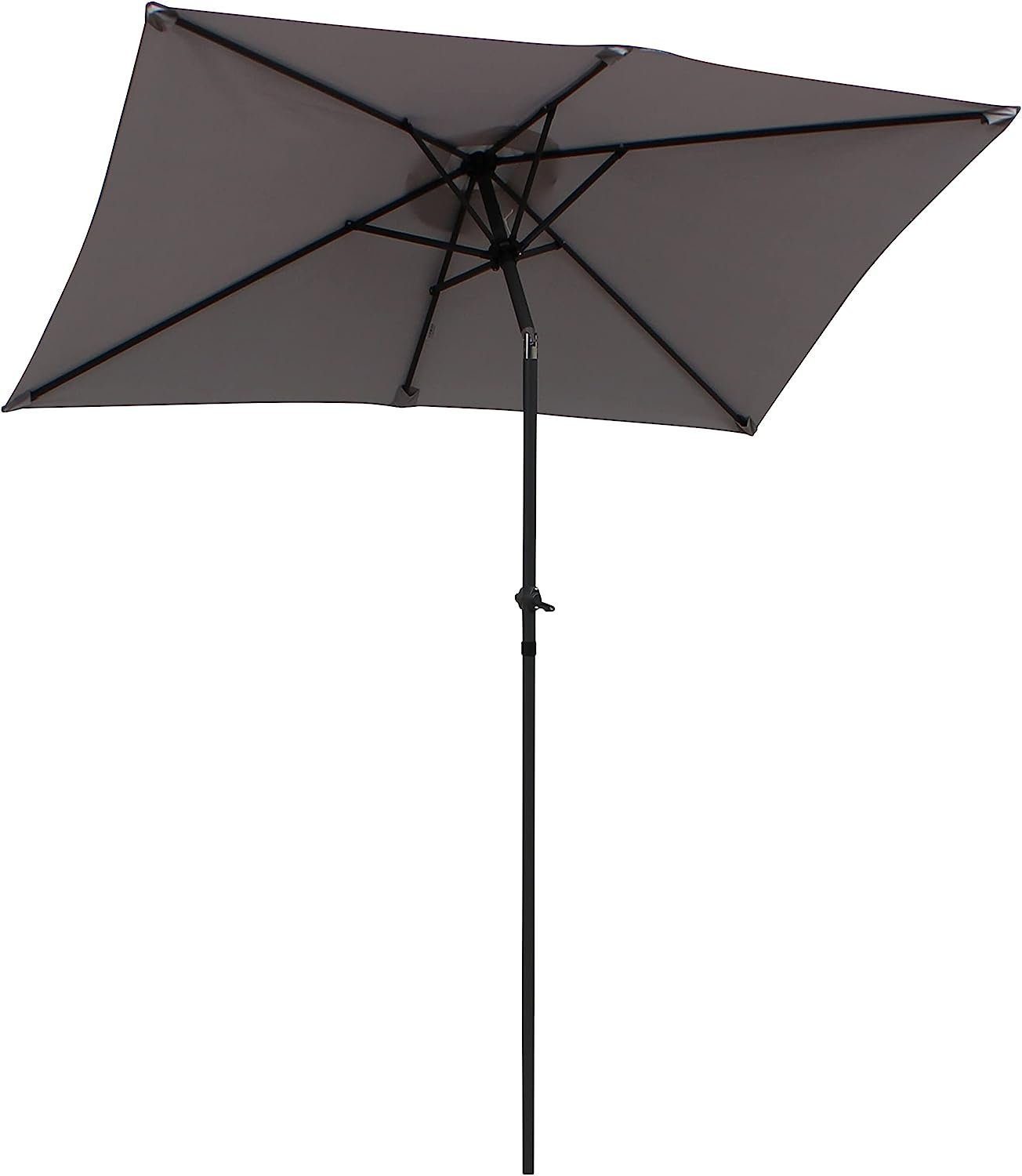 Gardissimo Rechteckschirm Sonnenschirm New Sunny 210 x 140 cm, LxB: 240x210 cm, Spar-Set, 1 Schirm, mit Kurbel knickbar Windauslass UV-Schutz 50+