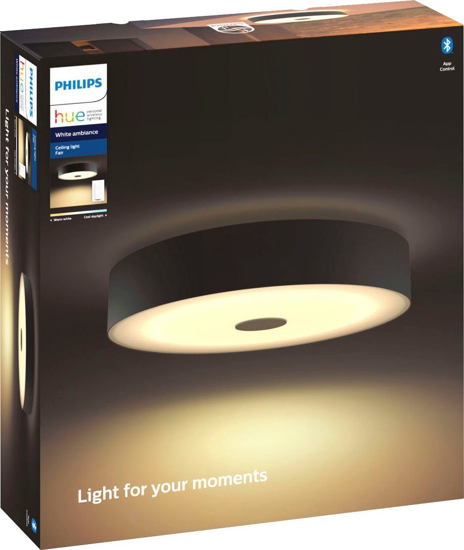 Hue integriert, LED Deckenleuchte fest LED Enrave, Warmweiß Dimmfunktion, Philips