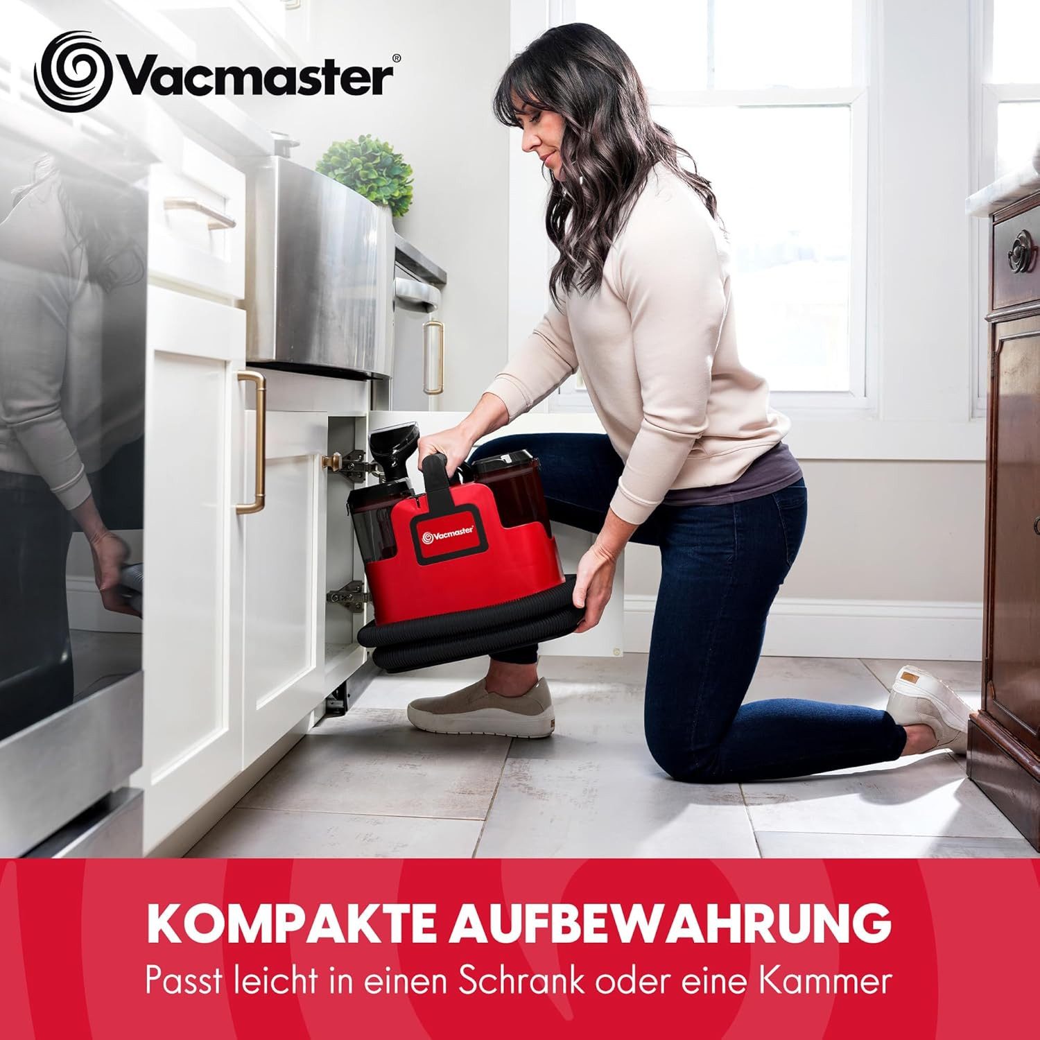 Vacmaster Handstaubsauger Waschsauger Teppichreiniger Fleckenreiniger, 600 W, für Teppiche, Vorleger, Polster, Treppen und Autos