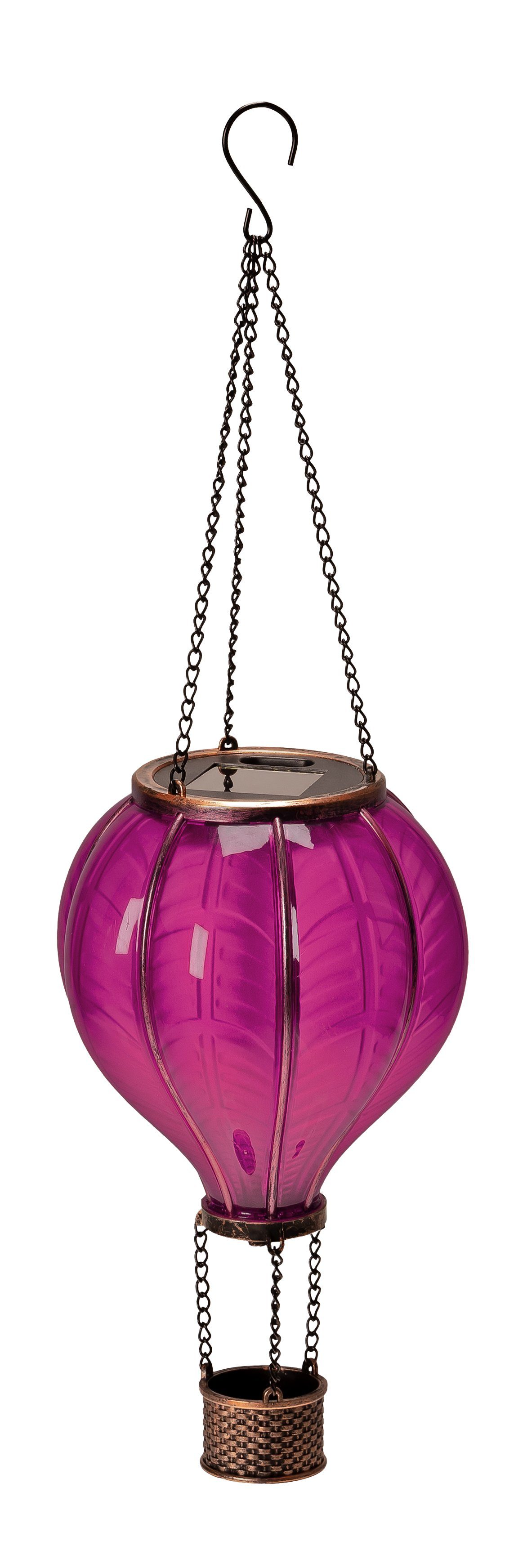 IC Gardenworld LED Solarleuchte LED Solar Heißluftballon mit Flammeneffekt Beleuchtung zum Aufhängen, LED fest integriert, warm-weiß mit Flammeneffekt, 20 warm- – Bild 2 von 3