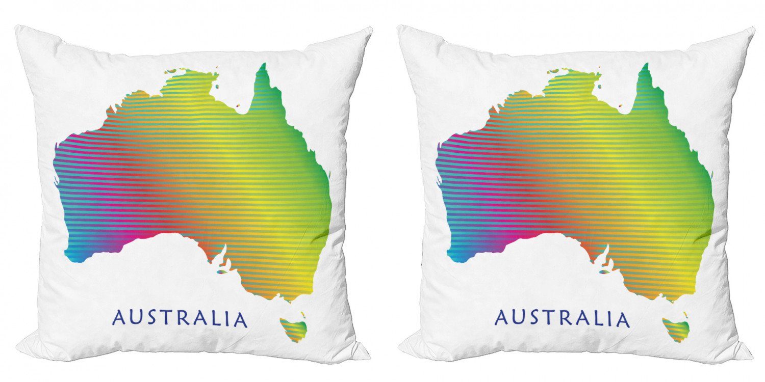 Im Versandhandel Kissenbezüge Modern Accent Doppelseitiger Digitaldruck, Karte Party Stück), (2 Abakuhaus Regenbogen-Streifen Australian