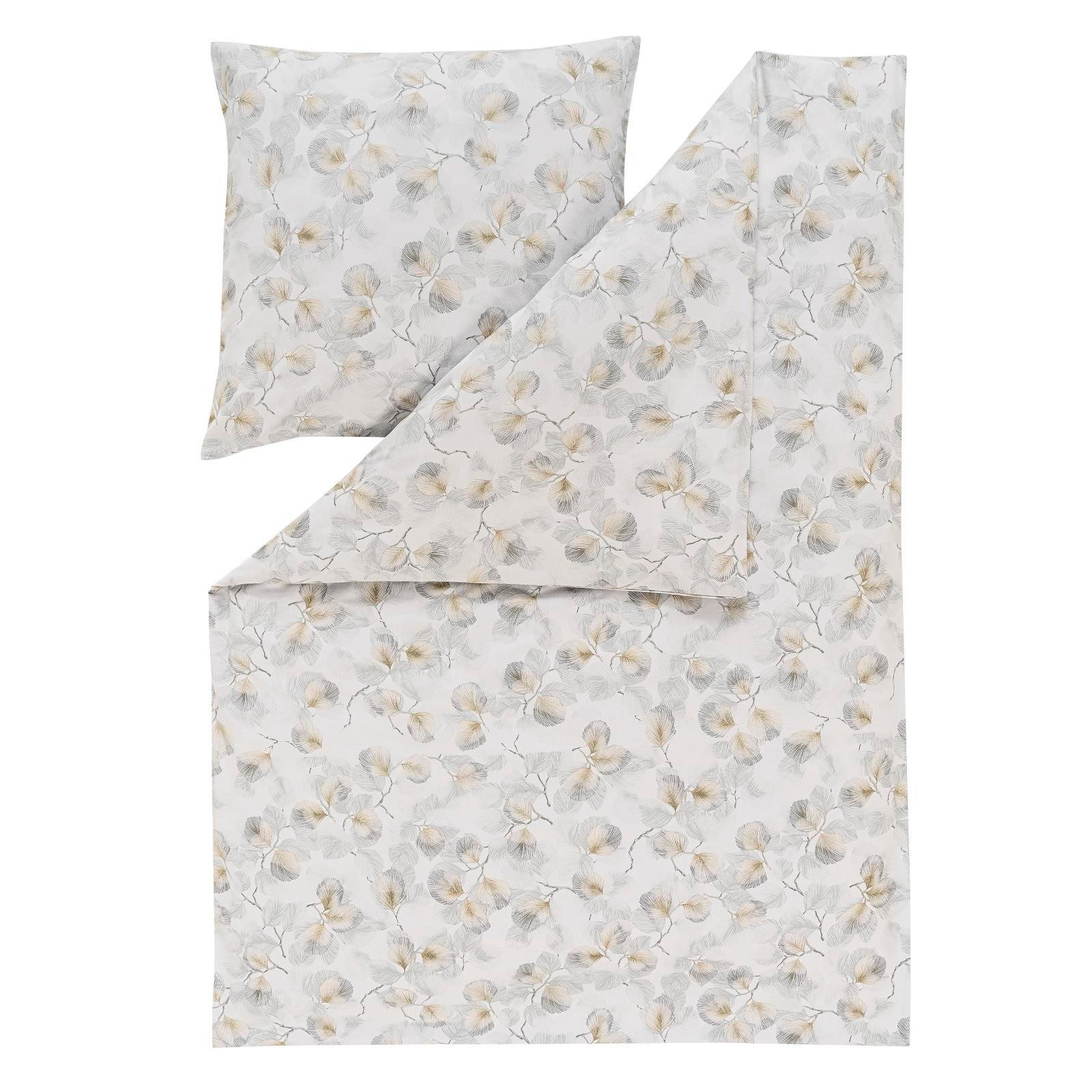 Estella Постельное белье Estella Edelflanell Постельное белье Molveno 5466-820 Blätter Grau 135x200, Edelflanell, 2 teilig, Hergestellt in Deutschland