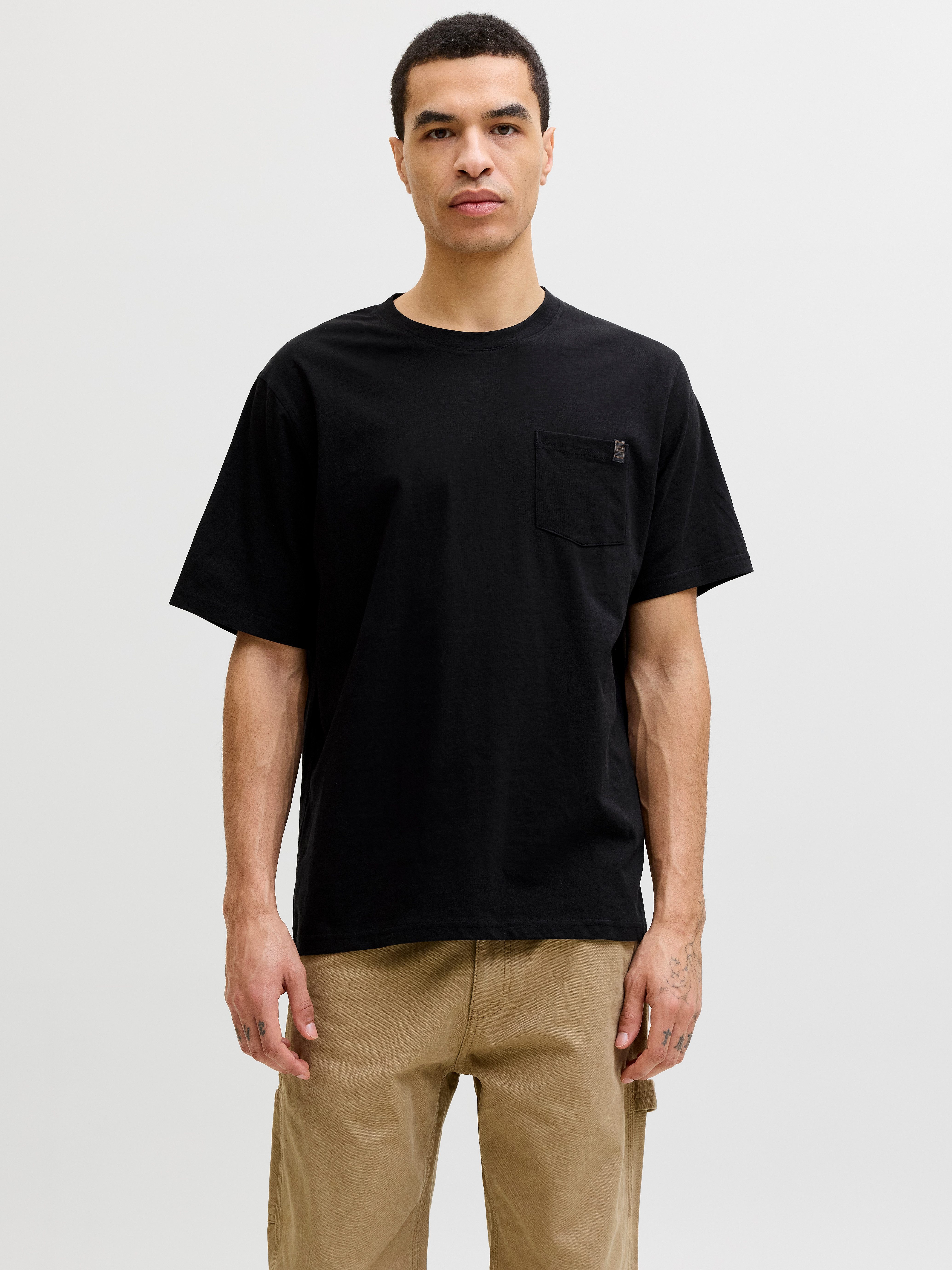 Jack & Jones Kurzarmshirt JJEDOVER SLUB TEE SS NOOS Baumwollmischung, relax günstig online kaufen